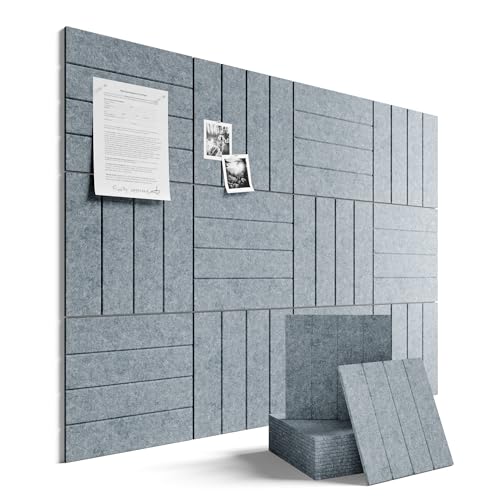48" x 36" Large Felt Bulletin Board (Slate Gray-1 / Bold-stripe 12-pack)