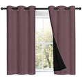 Dry Rose 100% Blackout Curtains 45 inches Long (Dry Rose / 42"W x 45"L (Pack of 2))