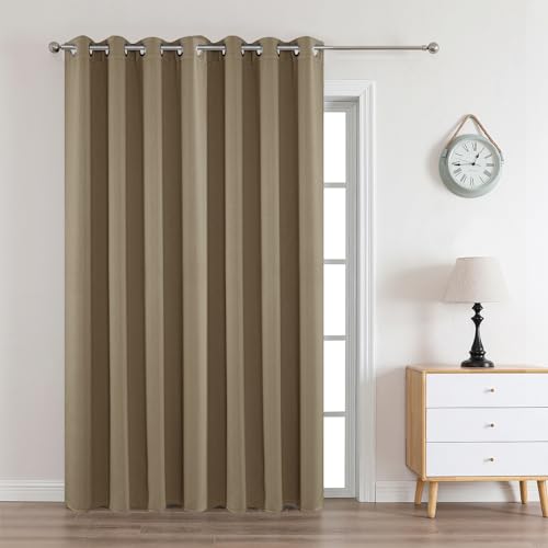 Blackout Curtains 95 Inches Long 1 Panel (Khaki / 70"W x 95"L (Pack of 1))