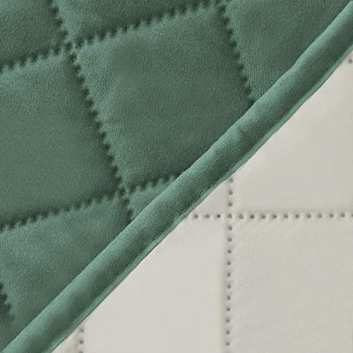 Reversible Couch Cover (Cyan/Ivory / Large Sofa)