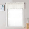 Sheer Ivory Valances for Windows 2 Pack (Ivory / 42"W x 18"L (Pack of 2))