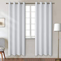Room Darkening Curtains for Bedroom (Greyish White / 46"W x 84"L (Pack of 2))