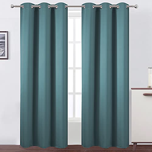 Sea Teal Thermal Blackout Curtains (Sea Teal / 42"W x 84"L (Pack of 2))