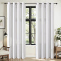 Curtains 84 Inches Long 2 Panels Set (Pure White / 52"W x 84"L (Pack of 2))
