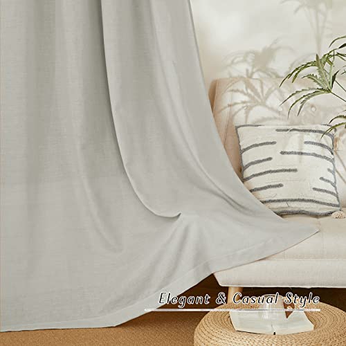 Flax Gray Linen Curtains for Room Divider (Grey / 68"W x 84"L (Pack of 2))