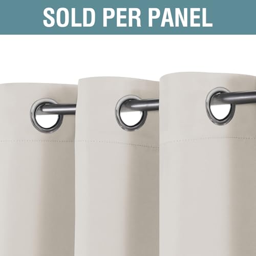 Light Blocking Curtain for Living Room Thermal Insulated Window Treatment Panel (52"W x 120"L (Pack of 1) / Ivory)