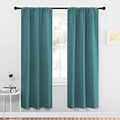 Blackout Curtains for Living Curtains (Sea Teal / 34"W x 72"L (Pack of 2))