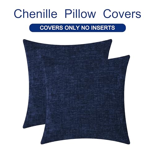 Decorative Couch Throw Pillow Covers 26 X 26 Inches Navy Blue (26" x 26" (Pack of 2) / Navy Blue)