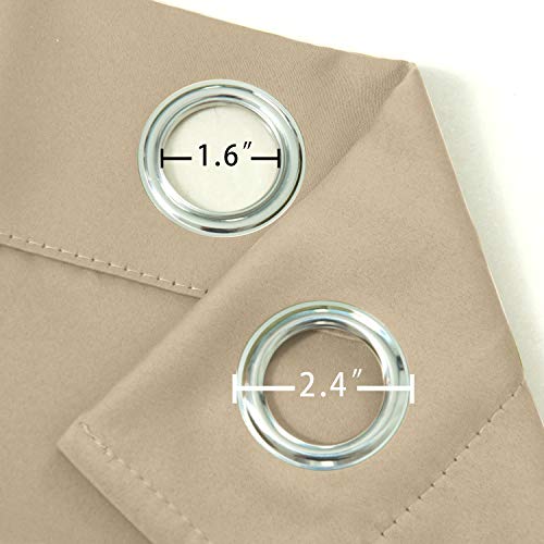 Beige Thermal Blackout Curtains (Beige / 52"W x 63"L (Pack of 2))