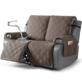 100% Waterproof Recliner Loveseat Cover Non Slip Couch Cover for 2 Seat Reclining Sofa (Taupe / 2 Seater Standard)