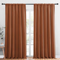 2 Panels Blackout Curtains (Burnt Orange / 70"W x 95"L (Pack of 2))