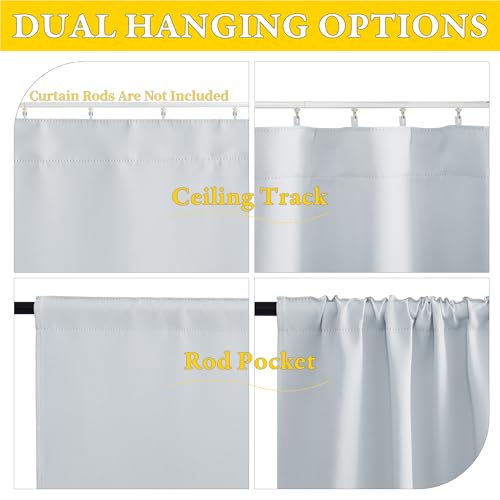 1 Panel Room Darkening French Door Curtain (Greyish White (Pack of 1) / 36"W x 72"L (Pack of 1))
