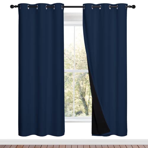 Full Shade Curtain Panels (Navy / 42"W x 72"L (Pack of 2))