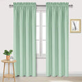Blackout Curtains for Bedroom Living Room 38 x 84 Inch Long 2 Panels (Light Green / 38"W x 84"L (Pack of 2))