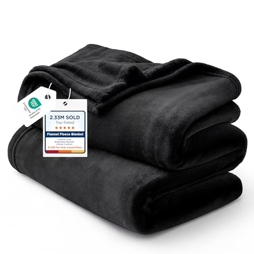 Black Soft Warm Fleece Halloween Blanket Queen Size 90"x90" (03 - Black / Queen (90" X 90"))