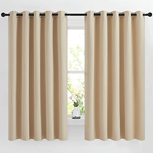 Blackout Draperies Curtains Panels (Biscotti Beige / 66"W x 66"L (Pack of 2))