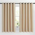 Blackout Draperies Curtains Panels (Biscotti Beige / 66"W x 66"L (Pack of 2))
