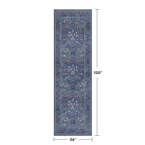 Dark Blue 3x10 Extra Long Wide Runner Rug for Hallway (Dark Blue / 3' x 10' (Runner))