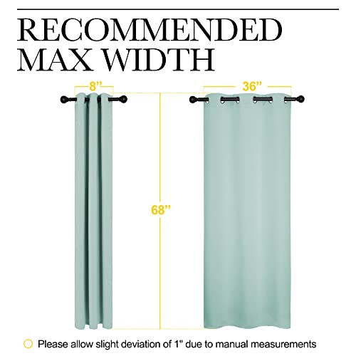 Aqua Blue Room Darkening Curtains (Aqua / 42"W x 68"L (Pack of 2))
