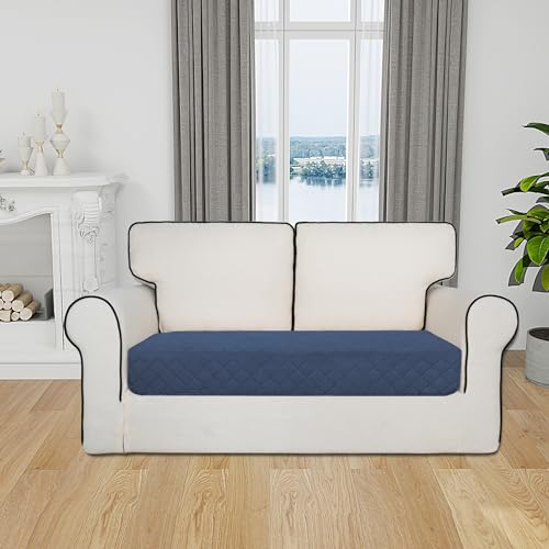 Sectional Couch Covers for Dogs L Shape Sofa Cover Reversible Sofa Slipcover Chaise Lounge Cover Furniture Protector Cover for Pets Dog Cat (30" x 50" / Dark Blue/Light Blue)