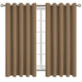 Taupe Blackout Curtains for Bedroom 63 Inch Long (Taupe / 70"W x 70"L (Pack of 2))