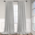 Light Grey Curtains 90 Inches Long for Living Room 2 Panels Back Tab Loop Pocket Light Filtering Draperies Soft Linen Semi Sheer Gray Curtains for Bedroom Modern Farmhouse Decor 52x90 Length (52"W x 90"L (Pack of 2) / Grey)