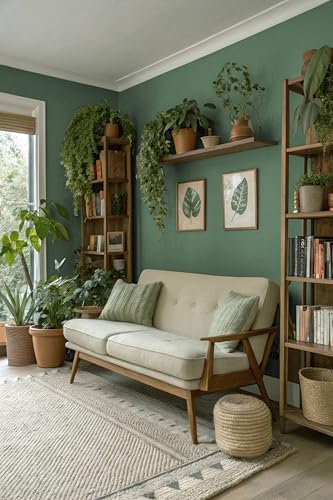 590''x17.7'' Green Peel and Stick Wallpaper Contact Paper Modern Self Adhesive Wall Paper Removable Renter Friendly Textured Solid Color Shelf Cabinet Vinyl Roll (Dark Green / 17.7" x 590")