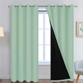 Light Sage 100% Blackout Curtains 84 Inches Long 52" Wide (52"W x 84"L (Pack of 2) / Light Sage)