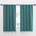 Window Curtains Blackout Drapes (Sea Teal / 42"W x 45"L (Pack of 2))
