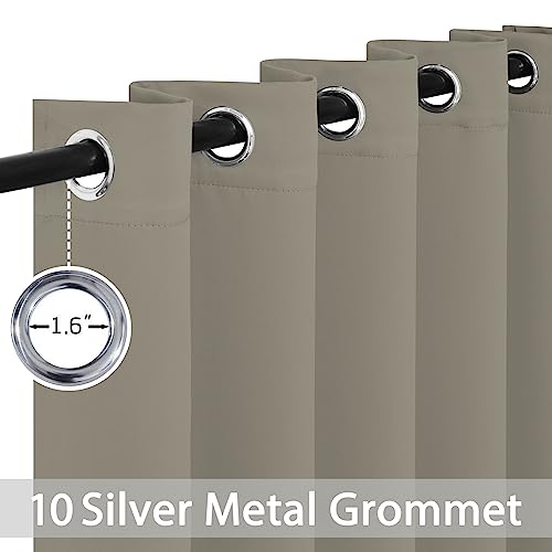 Room Darkening Curtains 62x84 inch Length Taupe (Taupe / 62"W x 84"L (Pack of 2))