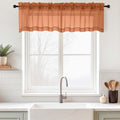 Orange Valances for Windows 14 inch Length 2 Panels Set (42"W x 14"L (Pack of 2) / Orange)