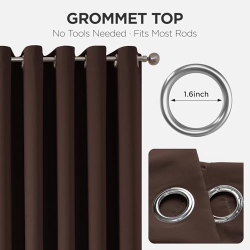 Blackout Patio Sliding Door Curtains (Chocolate / 100"W x 84"L (Pack of 1))