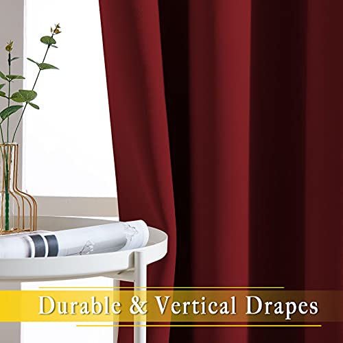 Glass Door Curtains for Window (Burgundy Red / 80"W x 84"L (Pack of 1))