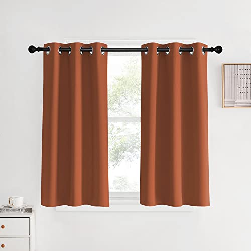 Kitchen Curtains Small Window Curtains & Drapes (Burnt Orange / 34"W x 40"L (Pack of 2))