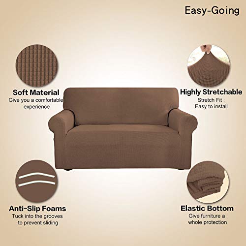Stretch Oversized Sofa Couch Slipcover Washable Brown (X-Large Sofa / Brown)
