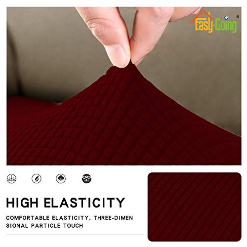 Stretch 1 Piece Oversized Couch Cushion Cover for Sofa (X Large / Wine)