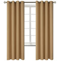 Blackout Curtains for Bedroom (Khaki / 52"W x 72"L (Pack of 2))
