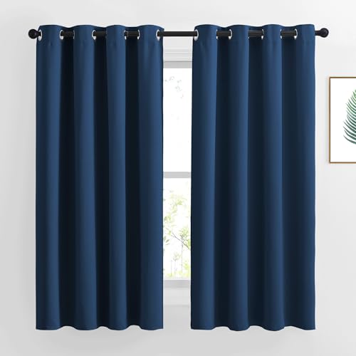 Blackout Window Curtains and Drapes (Moroccan Blue / 52"W x 63"L (Pack of 2))