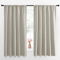 Blackout Curtains for Living Curtains (Natural / 52"W x 63"L (Pack of 2))