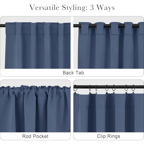 Bedroom Curtain Panels (Blue Haze / 42"W x 63"L (Pack of 2))