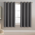 Blackout Grey Curtains for Bedroom Thermal Insulated Curtains 63 Inches Length Blackout Curtain Panel for Living Room (52"W x 63"L (Pack of 1) / Charcoal Gray)
