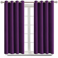 Purple Blackout Curtains for Bedroom 54 Inch Long (Purple / 52"W x 54"L (Pack of 2))