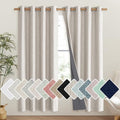 Brich Vintage Open Linen Weave Flax Thermal Curtains (52"W x 72"L (Pack of 2) / Brich)