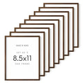 Walnut Wood Certificate Frames 8.5x11 (Set of 09 / Walnut Oak / 8.5x11 in)