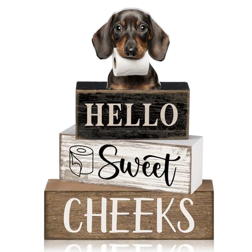4 Pcs Farmhouse Dachshund Bathroom Decor (Dachshund)