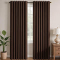 Blackout Curtains for Bedroom 108 Inches Long (Chocolate / 52"W x 108"L (Pack of 2))