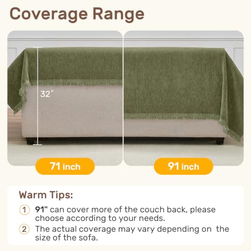 2 Pieces Sectional Couch Covers L Shaped Cover XXL Green (Green / 71"×118"+71"×118")