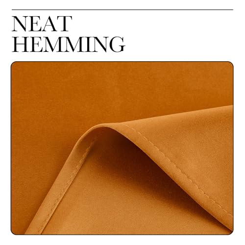 Room Darkening Cafe Satin Curtains for Small Windows (Orange / 42"W x 36"L (Pack of 2))