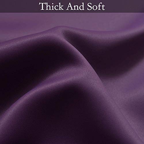 Ombre Purple to Grey White Curtains for Living Room 52Wx63L (52"W x 63"L (Pack of 2) / Purple)