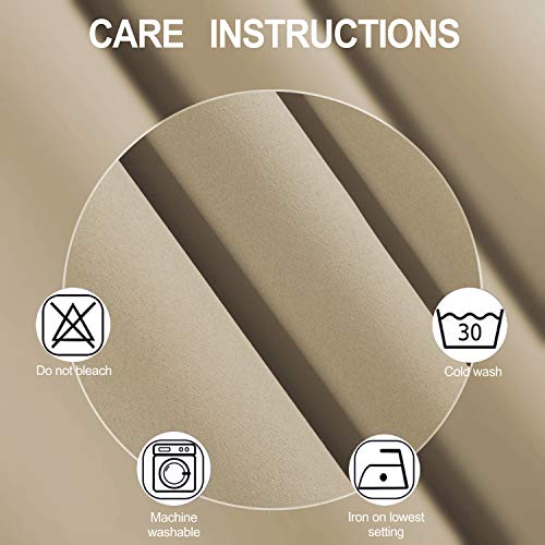 Beige Thermal Blackout Curtains (Beige / 52"W x 63"L (Pack of 2))